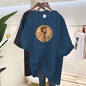 <span class=keywords><strong>T</strong></span>-shirts pour femmes en <span class=keywords><strong>coton</strong></span> 100% surdimensionnés, tendance, imprimés sur mesure, <span class=keywords><strong>t</strong></span>-shirts bon marché, <span class=keywords><strong>t</strong></span>-shirts de créateurs originaux pour femmes, vente chaude - Product Image 4