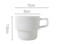 Tasses en céramique empilables, esthétiques, pour café, latte, lait, pour le petit-déjeuner à la maison, tasses à boire pour femmes