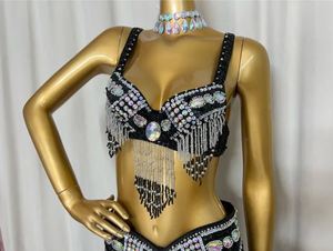 <span class=keywords><strong>Costume</strong></span> de danse du ventre professionnel pour femmes, vente chaude, tenue pour spectacle sur scène, ensemble de 3 pièces, <span class=keywords><strong>costume</strong></span> de danseuse de carnaval orné de perles - Product Image 5