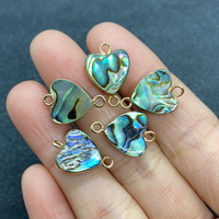 2025 nouveau pendentif d'ormeau en coquille naturelle mignon en forme de coeur goutte-étoile connecteur Double trou à cinq branches pour bijoux à bricoler soi-même