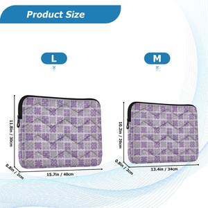 Custom Purple Hawaiian Palaka Quilt Print <b>Computer</b> Messenger Laptop Briefcase <b>Accessories</b> Grid Protective Case Laptop Sleeve - Product Image 5