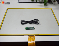Écran tactile capacitif PCAP industriel à 10 points, 15,6 pouces, structure verre+verre, compatible USB XP/Win7/8/Linux