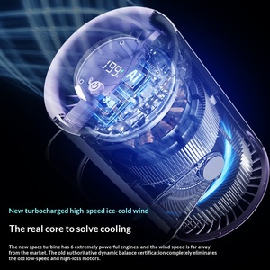 Desktop Standing <b>Desk</b> Fan Office Portable USB Rechargeable Wall Mount <b>Mini</b> 199 Speeds High Wind Force Digital Display Box - Product Image 3