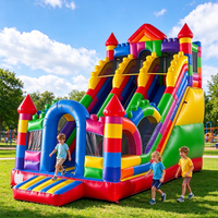 Château gonflable pour enfants, structure de jeu gonflable avec toboggan, équipement de jeu commercial pour fêtes d'anniversaire, location