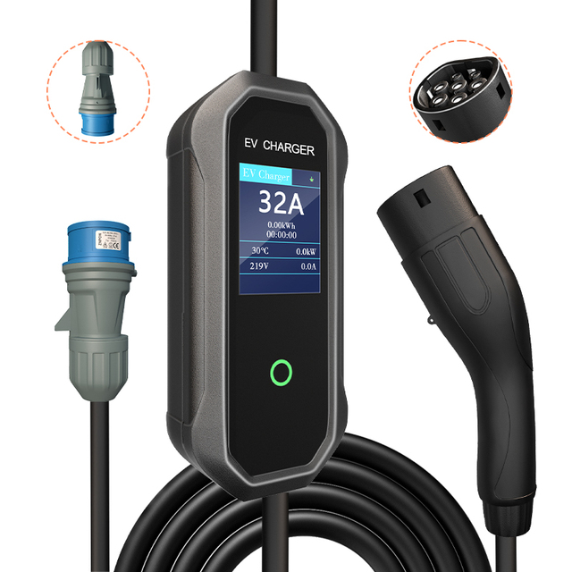 3.5/7/11kw Car Ev Portable Charger Manufacturer Customizable Single-phase And Three-phase Type 1 2 Ev Charging Gun Station
