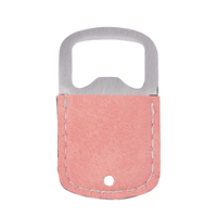 Prix usine blanc Sublimation en acier inoxydable bière ouvre-bouteille bricolage impression PU cuir ouvre-bouteille