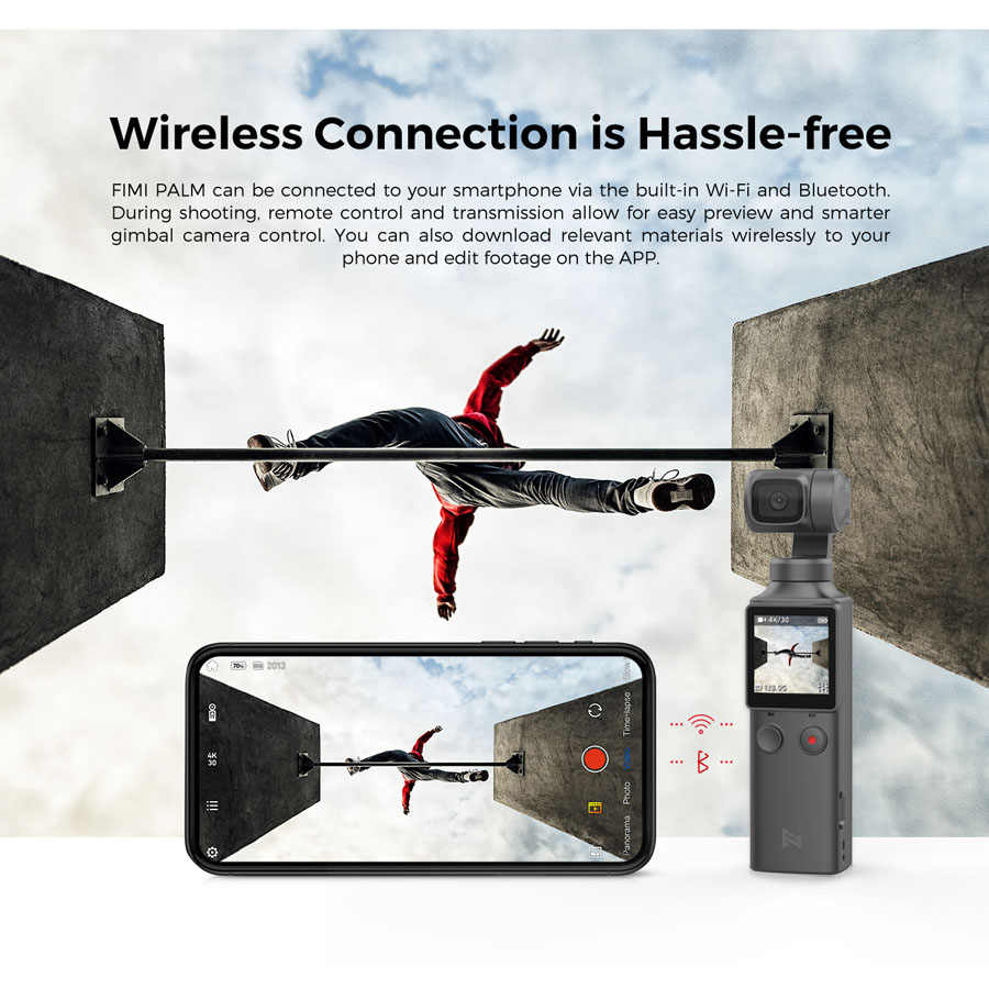 4K 60FPS 3-Axis Portable Stabilized Mini snoppa vmate Handheld video vlog FIMI Camera Gimbal With microphone