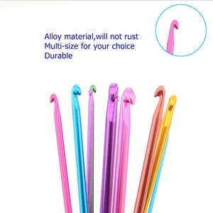 Crochets à crochet multicolores en aluminium en gros, <span class=keywords><strong>15</strong></span> tailles de 2 mm à 12 mm, aiguilles à <span class=keywords><strong>tricoter</strong></span> de tailles différentes pour le crochet - Product Image 3