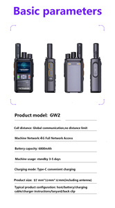 YATEGOOD GW2 Global Ptt 5000KM Zello Telsiz Lte Uzun Menzilli Radyo Poc 4g - Product Image 3