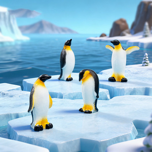 Figuras de Pingüinos en Miniatura de Resina, Adorno para Pastel, Mini Juguetes, Decoraciones de Animales para Micro Paisajes de Hadas y Jardines - Product Image 2
