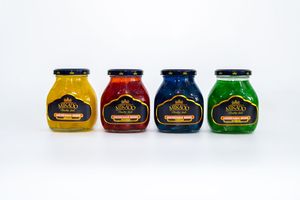 Cerezas Maraschino Chinas Enlatadas de Nueva Cosecha, Cerezas para Cóctel Rojas, Verdes, Azules y Amarillas en Jarra de Sirope Espeso - Product Image 1