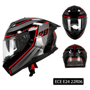 Casque de moto intégral ECE 22R06 en ABS, respirant et réglable, chaud pour l'hiver, avec 16-20 aérations, pour adultes en déplacement - Product Image 1