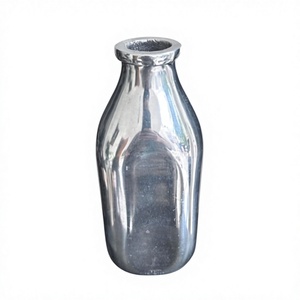 Florero de Aluminio Pulido Hecho a Mano con Diseños Personalizables, Jarrones Decorativos para Exhibición en Mesa, Decoración de Interiores para Hogar y Oficina - Product Image 1
