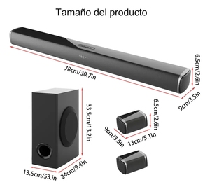 <span class=keywords><strong>Soundbar</strong></span> Stile Casa 5.1CH con Subwoofer Cablato, Audio Surround Dinamico, Barra Sonora TV per Sistema Home Theater DSP ARC AUX - Product Image 3
