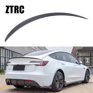 สปอยเลอร์หลังวัสดุคาร์บอนไฟเบอร์แท้แบบด้าน รุ่น OE สำหรับรถยนต์ Model 3 ปี 2023-2026 - Product Image 1