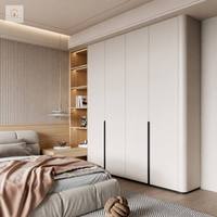 Armarios XINGRUO, Muebles de Dormitorio, Armario Empotrado con Estantes LED y Escritorio para Hogar Moderno