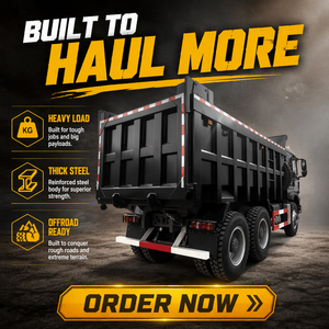 Camions bennes SINOTRUK HOWO 6X4 440HP LHD noirs à faible consommation de carburant - Product Image 3