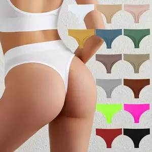 Women's Microfiber Low Rise No Show Thong Pantie Ladies Underwear Girl's Seamless T-back