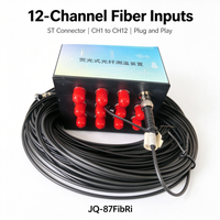 Système de mesure par fibre optique 12 canaux pour la surveillance de la température des enroulements de transformateurs haute tension avec sortie d'alarme relais anti-EMI