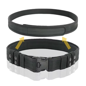 Sistem beban taktis profesional 2 "sabuk kerja <span class=keywords><strong>Hook</strong></span> & <span class=keywords><strong>Loop</strong></span> dengan 4 penjaga MOLLE yang kompatibel dalam/luar Rig - Product Image 1