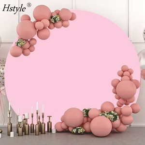 Hstyle <span class=keywords><strong>rosa</strong></span> <span class=keywords><strong>sfondo</strong></span> rotondo 3*3 piedi cerchio compleanno foto fotografia <span class=keywords><strong>sfondo</strong></span> per festa Baby Shower decorazioni di nozze - Product Image 2