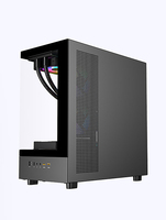 2023 nouveau boîtier de jeu de conception Atx USB3.0 boîtier d'ordinateur en verre trempé avec ventilateur de refroidissement ARGB