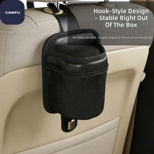 Portavasos para Asiento de Coche CARFU, Bolsa de Almacenamiento de Metal y Poliéster, Diseño Colgante Práctico, Almacenamiento de Bebidas con Capacidad de Carga - Product Image 3