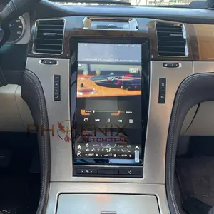 PA nuovo schermo verticale Android 10.0 da 13,6 pollici stereo per auto lettore DVD con sistema di navigazione GPS per Cadillac Escalade 2007-2014 radio tesla