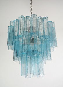 Lustre italien en verre blanc, tubes en verre, design grand art italien, luminaires suspendus <span class=keywords><strong>pour</strong></span> <span class=keywords><strong>hall</strong></span> <span class=keywords><strong>d</strong></span>'hôtel, <span class=keywords><strong>entrée</strong></span> - Product Image 6