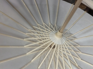 84OD Parapluie en papier huilé blanc à peindre soi-même, style féerique, pour l'art et l'artisanat des enfants, avec papier vierge pour la peinture - Product Image 2