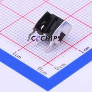 TSA067G55-250 Tactile Switch Bent Lead Through Hole-4P,6x6mm Switch Single Pole Single Throw Round Button 2.5N Right Angle - Product Image 2