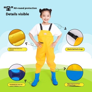 Bañador de una pieza de secado rápido impermeable para niños con Material de PVC, pantalones de agua y Botas de lluvia para niños y niñas para atrapar peces de <span class=keywords><strong>mar</strong></span> - Product Image 2