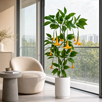 Pohon Datura Buatan dalam Pot - Dekorasi Rumah/Kantor Bergaya Mewah Ramah Lingkungan