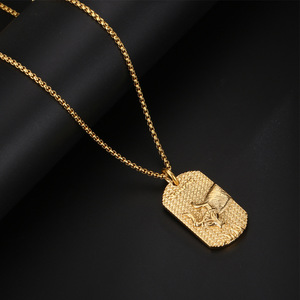 Collier du zodiaque Taureau pour hommes, pendentif en alliage de Zinc SP865, breloque de Style militaire, bijoux cadeau - Product Image 4