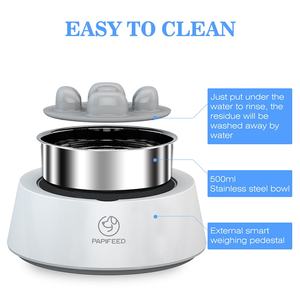 कस्टम क्लासिक प्लास्टिक स्टेनलेस स्टील Lcd डिस्प्ले स्मार्ट वजन कुत्ते बिल्ली पालतू जानवर धीमा फीडर भोजन कटोरा पालतू जानवर फीडर - Product Image 2