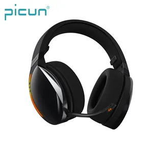 Picun 50MM Typ C Drahtlose Bluetooth Kopfhörer RGB Licht Niedrigen Latenz Mobile Gaming Headset