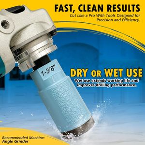 Broca de pared delgada JDK de 1-1/4 pulgadas para cerámica, porcelana, <span class=keywords><strong>Dekton</strong></span> y <span class=keywords><strong>Neolith</strong></span>, sierra perforadora de 1.6 pulgadas de profundidad, eje roscado de 5/8-11 - Product Image 5