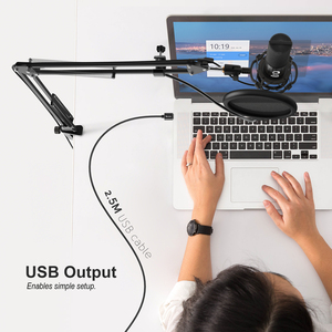 <span class=keywords><strong>FIFINE</strong></span> Microphone à bras articulé à condensateur USB <span class=keywords><strong>T669</strong></span>, microphones adaptés aux instruments, enregistrement en studio, vente chaude - Product Image 3