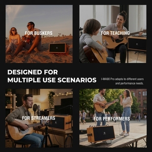 <span class=keywords><strong>Amplificador</strong></span> <span class=keywords><strong>de</strong></span> Guitarra Eléctrica Musiccube IMA90Pro para Actuaciones en Vivo al Aire Libre <span class=keywords><strong>con</strong></span> <span class=keywords><strong>Bluetooth</strong></span> y Altavoz para Callejeros - Product Image 6