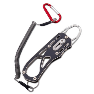 Pince de pêche en acier inoxydable, outil de contrôle des poissons polyvalent avec mousqueton et cordon à ressort pour la pêche en plein air - Product Image 1