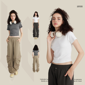 Camiseta de Verano Informal con Bordado de Diamantes y Logotipo Personalizado, Camiseta de Manga Corta para Mujer, Ropa de Mujer, Camiseta de Algodón para Mujer - Product Image 2