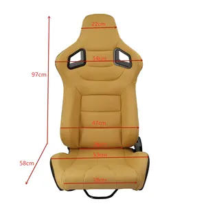 Duurzaamheid Sport Stijl Professionele Hoge Kwaliteit Emmer Lederen Auto Racing Seat