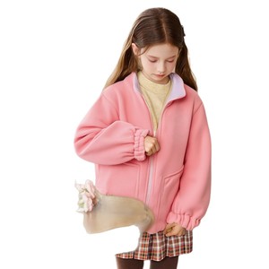 Veste polaire pour filles et garçons, fermeture éclair, col montant, manteau décontracté doux et chaud pour enfants, vêtements d'extérieur pour enfants, automne et hiver - Product Image 5