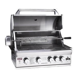 Parrilla Prémium <span class=keywords><strong>de</strong></span> <span class=keywords><strong>Acero</strong></span> <span class=keywords><strong>Inoxidable</strong></span> 304 <span class=keywords><strong>para</strong></span> Cocina <span class=keywords><strong>de</strong></span> Exterior, Empotrable o <span class=keywords><strong>de</strong></span> Sobremesa, <span class=keywords><strong>de</strong></span> Doble Uso a Gas y Carbón con <span class=keywords><strong>Asador</strong></span> Giratorio - Product Image 1