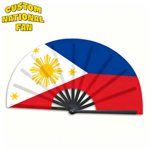 Abanicos Plegables con la Bandera de Filipinas, Venta al Por Mayor, Abanicos Personalizados para Carnaval, Bodas, Festivales, Fiestas, Agencias de Viajes, Regalos - Product Image 1
