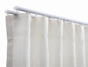 Rieles Dobles para Cortinas de Pared Blancas ZSTARR con Accesorios para Cortinas Wave Runner, Soporte para Rieles de Cortinas, Longitud Máxima - Product Image 1