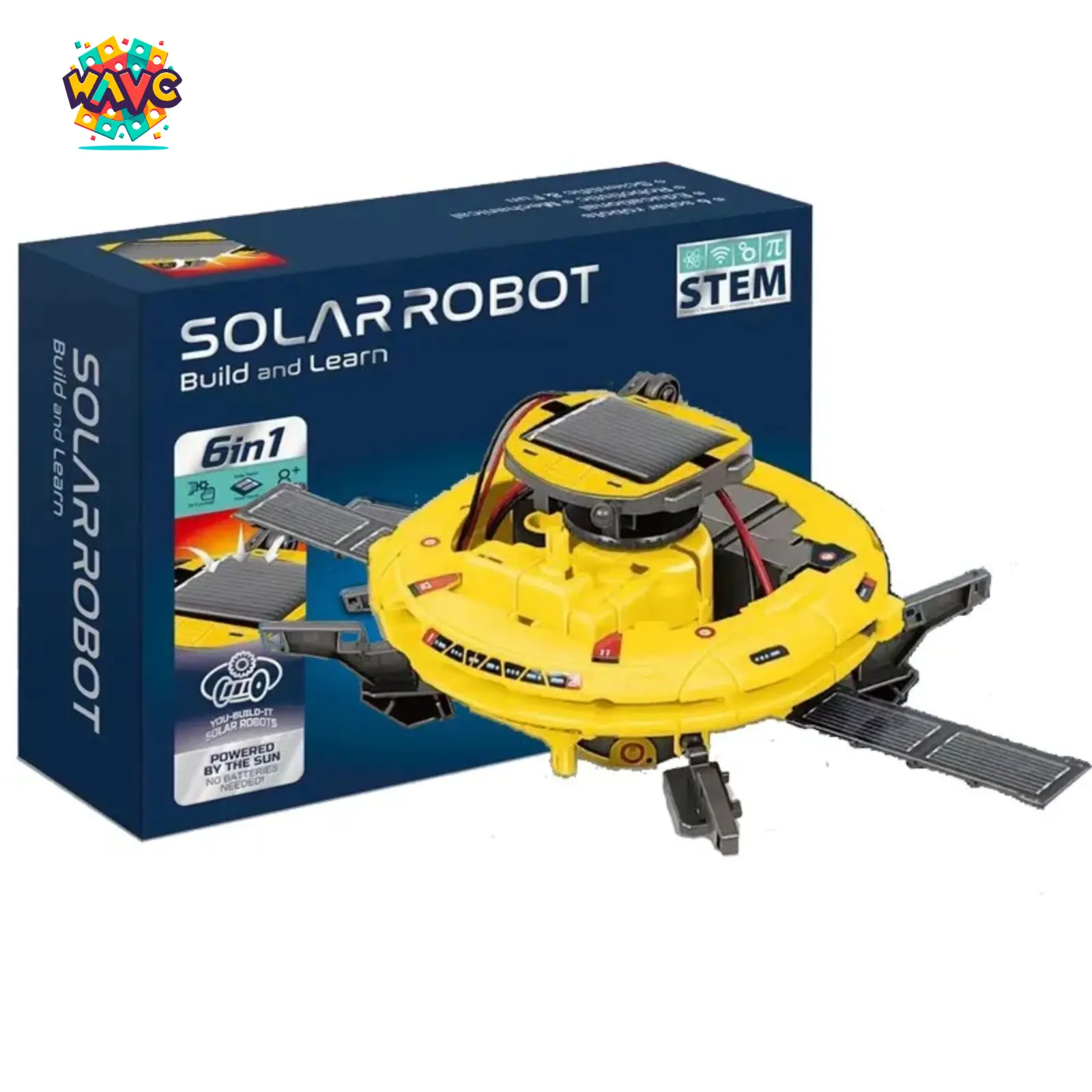 Educacional 6-em 1 Robô Solar Brinquedos DIY Building Science Experiment Kit para crianças 2 em 1 sol ou alimentado por bateria