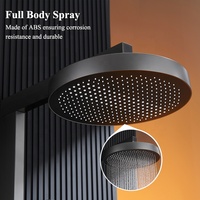 Colonne de douche thermostatique à affichage numérique LED avec touches piano, jets doux et pluie, ensemble de douche