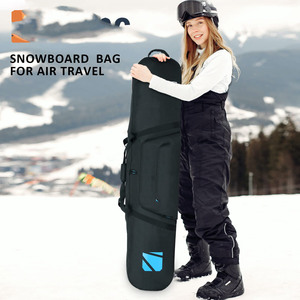 Bolsa para Tabla de Snowboard Impermeable, Funda Protectora para Esquís de SBR, Arnés Doble Desmontable, Bolsa de Nieve Portátil, Carcasa Rígida de Poliéster Antirrobo - Product Image 6