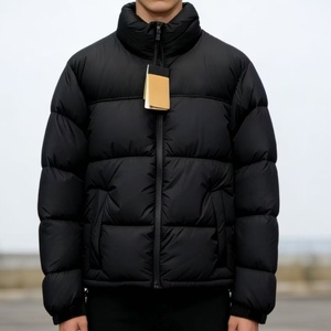 Doudoune <span class=keywords><strong>North</strong></span> <span class=keywords><strong>Face</strong></span> Homme Haute Qualité, Col Montant Fin, Logo Frontal, Noire, Hiver, Chaude, Teinte Unie pour Adultes - Product Image 1